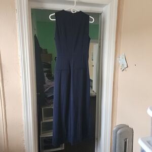 Paisie, Elegant Navy Blue Sleeveless Dress